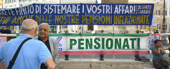 Foto Daniele Leone/LaPresse
23-07-2014 Roma, Italiacronaca
Manifestazione di Ugl pensionati per chiedere la fine delle tassazioni capestro ed il ripristino del potere d'acquisto delle pensioni. Piazza Montecitorio